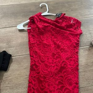 Red dress long
